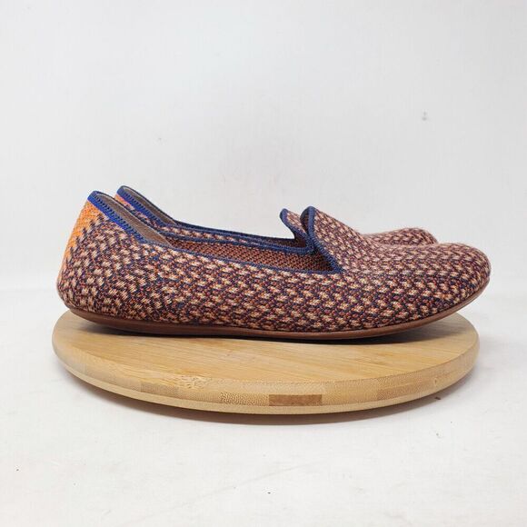 Rothys Merino Wool Loafer Shoes Womens 7.5 Walnut Tweed Retired Slip On Flat - Picture 6 of 12